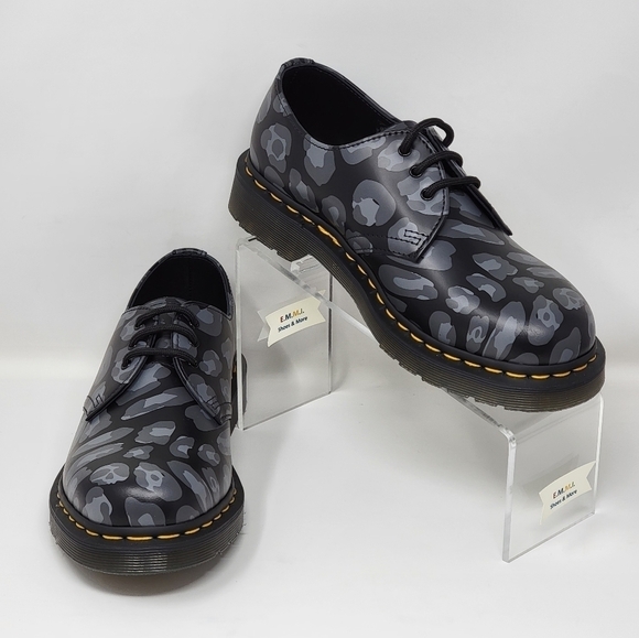 Dr. Martens 1461 Distorted Leopard Print Oxford Black/Gray- Men Sz 6/Wnms 7 New main image 9